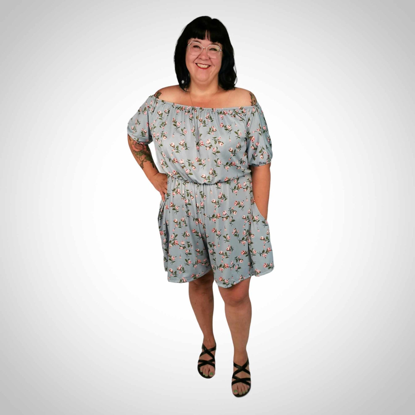 Short jumpsuit with pockets made in Quebec2